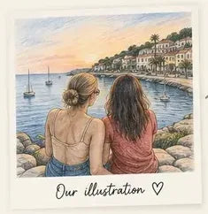 A photo turned into a colored-pencil-style illustration