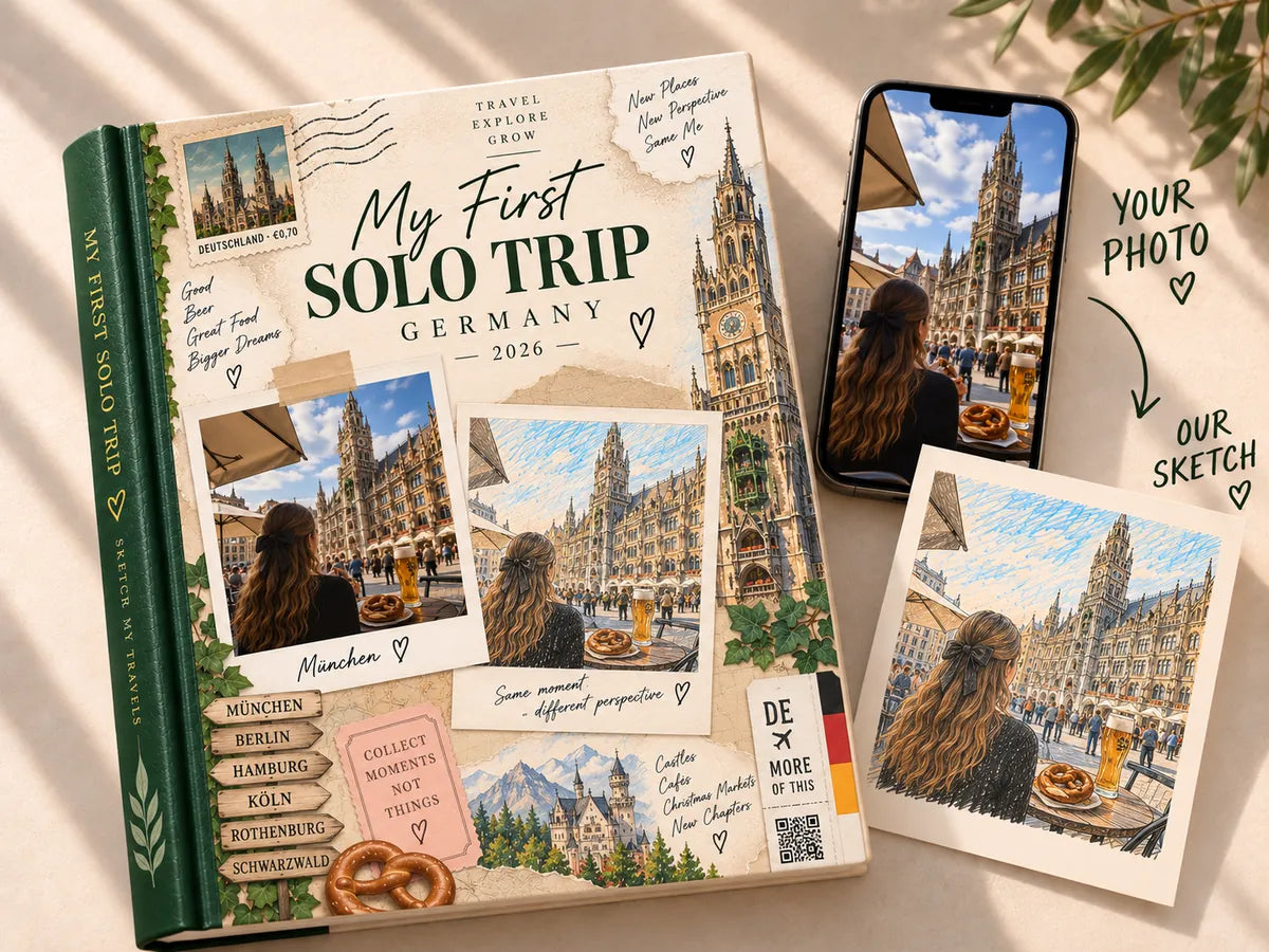 My First Solo Trip book with a photo and its illustration